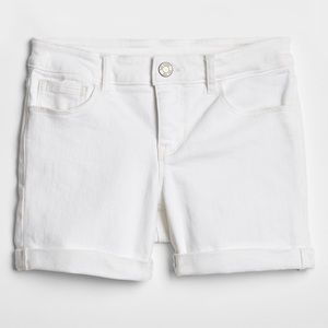 NWT Gap Kids Super Denim Midrise White Shorts